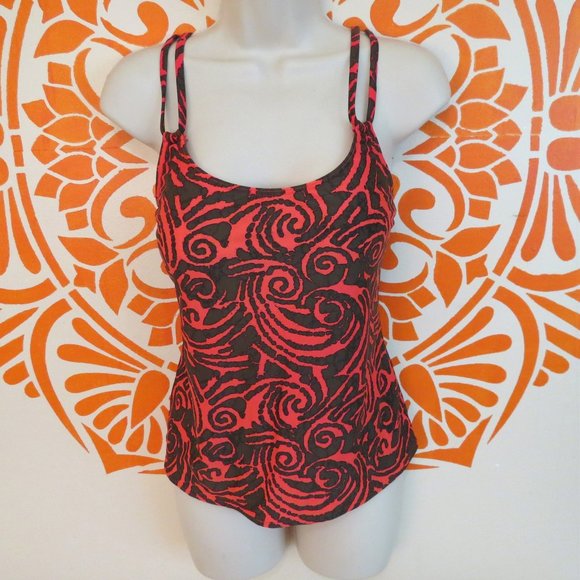 Soft Surroundings Other - Soft Surroundings Sunsets Coral Tankini Swim Set M